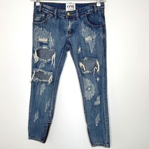 One by One Teaspoon Trashed Free‎ Birds Jeans Size 26